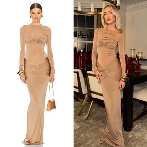 Helsa Josephine Maxi Dress in Truffle Size Small NEW! New with tags!